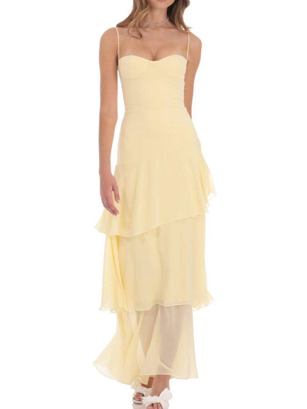 Brand New Lucy In The Sky Yellow Long Maxi Dress M Medium